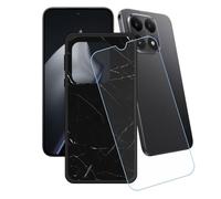 GYDQQKJ Coque + avec Verre Trempé écran Glass pour Xiaomi 15T, Housse Etui Flexible Protection Souple Silicone Gel Noir TPU Case Cover pour Xiaomi 15T (6.83") - LH32