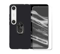 GYDQQKJ Coque avec Verre Trempé écran Glass pour Xreal Beam Pro AR (6.50"), Housse Etui Flexible Protection Souple Silicone Gel Noir TPU Case Cover Anneau (Noir Anneau Telephone)