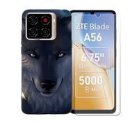 GYDQQKJ Coque avec Verre Trempé écran Glass pour ZTE Blade A56, Housse Etui Flexible Protection Souple Silicone Gel TPU Case Cover pour ZTE Blade A56 (6.75") - BST12