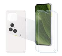GYDQQKJ Coque pour Fairphone 6 + 3 pièces Verre Trempé Film Protection écran,Housse Etui Flexible Protection Souple Silicone Gel Transparente TPU Case Cover pour (6.31")