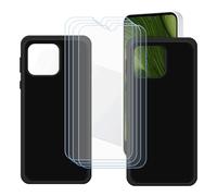 GYDQQKJ Coque pour Fairphone 6 + 4 pièces Verre Trempé Film Protection écran, Lot de 2 Housse Etui Flexible Protection Souple Silicone Gel Noir TPU Case Cover pour (6.31")