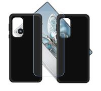GYDQQKJ Coque pour Nubia Red Magic 10 Pro Plus + Verre Trempé Film Protection écran, Lot de 2 Housse Etui Flexible Protection Souple Silicone Gel Noir TPU Case Cover pour (6.85")