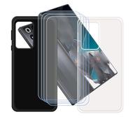 GYDQQKJ Coque pour Nubia Red Magic 11 Pro Plus + 4 pièces Verre Trempé Film Protection écran,Housse Etui Flexible Protection Souple Silicone Gel Transparente + Noir TPU Case Cover pour (6.85")