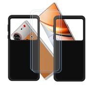 GYDQQKJ Coque pour Nubia Z70S Ultra + 2 pièces Verre Trempé Film Protection écran, Lot de 2 Housse Etui Flexible Protection Souple Silicone Gel Noir TPU Case Cover pour (6.85")