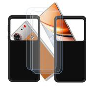 GYDQQKJ Coque pour Nubia Z70S Ultra + 3 pièces Verre Trempé Film Protection écran, Lot de 2 Housse Etui Flexible Protection Souple Silicone Gel Noir TPU Case Cover pour (6.85")