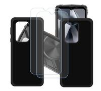 GYDQQKJ Coque pour Oscal Marine 1 + 2 pièces Verre Trempé Film Protection écran, Lot de 2 Housse Etui Flexible Protection Souple Silicone Gel Noir TPU Case Cover pour (6.56")