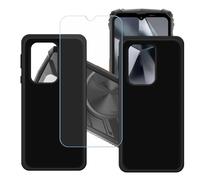 GYDQQKJ Coque pour Oscal Marine 1 + Verre Trempé Film Protection écran, Lot de 2 Housse Etui Flexible Protection Souple Silicone Gel Noir TPU Case Cover pour (6.56")