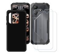 GYDQQKJ Coque pour Oscal Marine 2 + 2 pièces Verre Trempé Film Protection écran,Housse Etui Flexible Protection Souple Silicone Gel Noir TPU Case Cover pour (6.56")