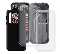 GYDQQKJ Coque pour Oscal Marine 2 + 4 pièces Verre Trempé Film Protection écran,Housse Etui Flexible Protection Souple Silicone Gel Transparente + Noir TPU Case Cover pour (6.56")