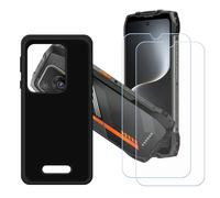 GYDQQKJ Coque pour Oscal Pilot 3 + 2 pièces Verre Trempé Film Protection écran,Housse Etui Flexible Protection Souple Silicone Gel Noir TPU Case Cover pour (6.78")