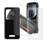 GYDQQKJ Coque pour Oscal Pilot 3 + 2 pièces Verre Trempé Film Protection écran,Housse Etui Flexible Protection Souple Silicone Gel Transparente + Noir TPU Case Cover pour (6.78")