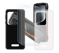 GYDQQKJ Coque pour Oscal Pilot 3 + 3 pièces Verre Trempé Film Protection écran, Lot de 2 Housse Etui Flexible Protection Souple Silicone Gel Translucide + Noir TPU Case Cover pour (6.78")