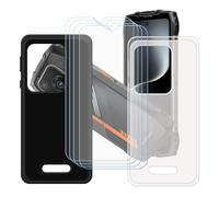 GYDQQKJ Coque pour Oscal Pilot 3 + 4 pièces Verre Trempé Film Protection écran, Lot de 2 Housse Etui Flexible Protection Souple Silicone Gel Translucide + Noir TPU Case Cover pour (6.78")