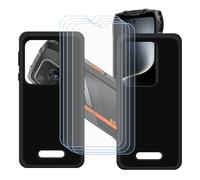 GYDQQKJ Coque pour Oscal Pilot 3 + 4 pièces Verre Trempé Film Protection écran, Lot de 2 Housse Etui Flexible Protection Souple Silicone Gel Noir TPU Case Cover pour (6.78")