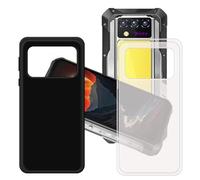 GYDQQKJ Coque pour Oukitel WP100 Titan,2 pièces Housse Etui de Protection Translucide + Noir Souple Gel Silicone TPU Bumper Premium Shell Case Cover pour (6.80")