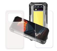 GYDQQKJ Coque pour Oukitel WP100 Titan + Verre Trempé Film Protection écran,Housse Etui Flexible Protection Souple Silicone Gel Translucide TPU Case Cover pour (6.80")