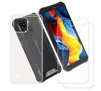 GYDQQKJ Coque pour Oukitel WP32 Pro + 2 pièces Verre Trempé Film Protection écran,Housse Etui Flexible Protection Souple Silicone Gel Transparente TPU Case Cover pour (6.0")