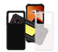 GYDQQKJ Coque pour Oukitel WP53 Pro,2 pièces Housse Etui de Protection Translucide + Noir Souple Gel Silicone TPU Bumper Premium Shell Case Cover pour (6.52")