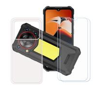 GYDQQKJ Coque pour Oukitel WP53 Pro + 2 pièces Verre Trempé Film Protection écran,Housse Etui Flexible Protection Souple Silicone Gel Transparente TPU Case Cover pour (6.52")