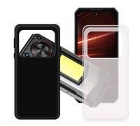 GYDQQKJ Coque pour Oukitel WP56,2 pièces Housse Etui de Protection Translucide + Noir Souple Gel Silicone TPU Bumper Premium Shell Case Cover pour (6.80")