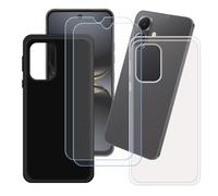 GYDQQKJ Coque pour Tecno Spark Go 2 + 2 pièces Verre Trempé Film Protection écran,Housse Etui Flexible Protection Souple Silicone Gel Transparente + Noir TPU Case Cover pour (6.67")