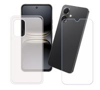 GYDQQKJ Coque pour Tecno Spark Go 2 + Verre Trempé Film Protection écran,Housse Etui Flexible Protection Souple Silicone Gel Translucide TPU Case Cover pour (6.67")