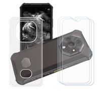 GYDQQKJ Coque pour Ulefone Armor X16 Pro + 3 pièces Verre Trempé Film Protection écran,Housse Etui Flexible Protection Souple Silicone Gel Transparente TPU Case Cover pour (6.56")