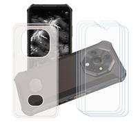 GYDQQKJ Coque pour Ulefone Armor X16 Pro + 4 pièces Verre Trempé Film Protection écran,Housse Etui Flexible Protection Souple Silicone Gel Translucide TPU Case Cover pour (6.56")