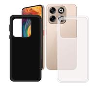 GYDQQKJ Coque pour ZTE Axon 70,2 pièces Housse Etui de Protection Translucide + Noir Souple Gel Silicone TPU Bumper Premium Shell Case Cover pour (6.70")