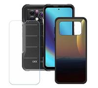 GYDQQKJ DQG Coque + avec Verre Trempé écran Glass pour Doogee V20 Pro, Housse Etui Flexible Protection Souple Silicone Gel Noir TPU Case Cover pour Doogee V20 Pro (6.43") - KE29