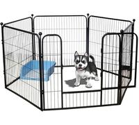 GYDUHYE Parc de jeu pliable pour petits chiens (taille : 142 x 71 x 80 convient pour 15 kg, couleur : noir)