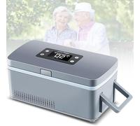 GYDUHYE Refroidisseur d'insuline, boîte réfrigérée portable et rechargeable, pour voiture, maison, extérieur, réfrigérateur à médicaments mini