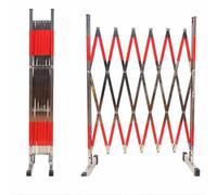 GYEQXKT Barrière Mobile Extensible et Portable 1,2 x 2 m, Pliable, avec roulettes. Porte à Ciseaux pour la sécurité et la Maintenance des lieux de Travail. Transport et Installation faciles.