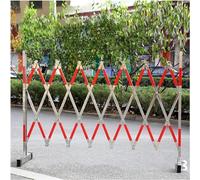 GYEQXKT Barrière rétractable - Garde-Corps Mobile Extensible en métal avec roulettes, idéal pour Le stationnement, Les travaux Routiers, Les clôtures d'allées et la Gestion du trafic sur Les chantie