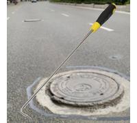 GYEQXKT Clés de Levage pour Regards d'égout - Outil à Crochet métallique pour soulever Les plaques d'égout et Les grilles de Drainage, Conception Ergonomique pour Une Utilisation Efficace