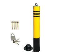 GYEQXKT Cône de signalisation Jaune Robuste avec Poteau de délimitation réfléchissant, verrouillable et doté d'une Base, pour la sécurité des allées, du stationnement et des Rues. Cône de sécurité d