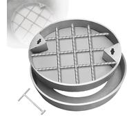 GYEQXKT Couvercle d'inspection Rond extérieur, 60x60x5cm, Couvercle de Drainage Souterrain avec Cadre, Couvercle de Regard Circulaire Robuste pour l'accès aux égouts et aux drains, et résistant aux