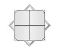 GYEQXKT Couvercle et Cadre de Regard en Acier Inoxydable, Conception Durable et Invisible pour Cour et allée, Couvercle carré de Fosse septique avec Base