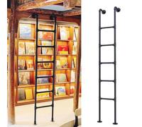 GYEQXKT Échelle de Mezzanine Murale Robuste pour dortoir, bibliothèque, lit superposé, terrasse, Camping-Car, échelle d'évacuation d'urgence en métal à Deux Niveaux, accès Universel au lit