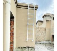 GYEQXKT Échelle de Toit extérieure Blanche avec Hauteur réglable de 140 cm à 180 cm, fixée au Mur, pour Sortie de Secours en Cas d'incendie Depuis Une fenêtre de sous-Sol ou Un lit superpo