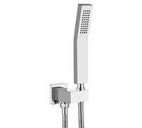GYEQXKT Pommeau de Douche carré Haute Pression avec coude d'alimentation réglable, Support Mural, Flexible de Douche, pommeau de Douche combiné pour système de Douche, chromé