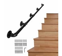 GYEQXKT Rambarde d'escalier Murale antidérapante en Acier, pour Une Utilisation intérieure/extérieure, réglable, 45 x 60 cm, Style Industriel, Porte-Serviettes en Fer forgé.