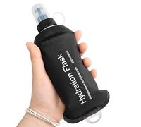 GYGYL Gourde souple de 250 ml en TPU pliable pour sac d'hydratation, gilet de course, bouteille d'eau pliable anti-fuite pour randonnée, cyclisme, escalade, jogging - Noir