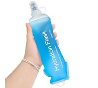 GYGYL Gourde souple en TPU pliable pour sac d'hydratation, gilet de course, bouteille d'eau pliable anti-fuite pour randonnée, cyclisme, escalade, jogging - 500 ml - Bleu