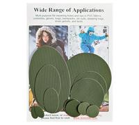 GYGYL Lot de 12 patchs de réparation de doudounes, pré-découpés, autocollants et imperméables en nylon pour vestes, tentes, équipements d'extérieur et tissus techniques, vert kaki