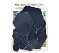 GYGYL Lot de 16 patchs de réparation de doudoune en tissu imperméable, autocollants en nylon pour doudounes, manteaux bouffants, équipement d'extérieur - Formes hexagonales prédécoupées - Bleu marine