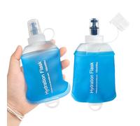 GYGYL Lot de 2 flasques souples en TPU pour sac d'hydratation, gilet de course, bouteille d'eau pliable anti-fuite pour randonnée, cyclisme, escalade, jogging - Bleu