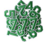 GYGYL Lot de 30 patchs thermocollants en forme de chiffres de 0 à 9 pour vêtements, robes, chapeaux, chaussettes et jeans -Accessoires de bricolage - Vert