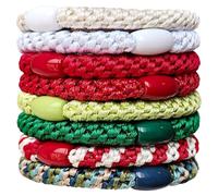 GYGYL Lot de 8 élastiques à cheveux de couleurs mélangées pour cheveux épais, sans dommages, sans plis - Style 22