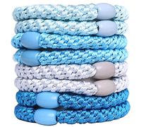 GYGYL Lot de 8 élastiques à cheveux de couleurs mélangées pour femmes et filles, élastiques à cheveux porte-queue de cheval pour cheveux épais, sans dommage sans pli (style 10)